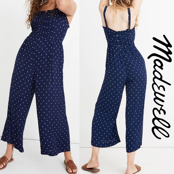 Madewell Pants - Madewell Pintuck Cami Jumpsuit in Polka Dot NWT 8